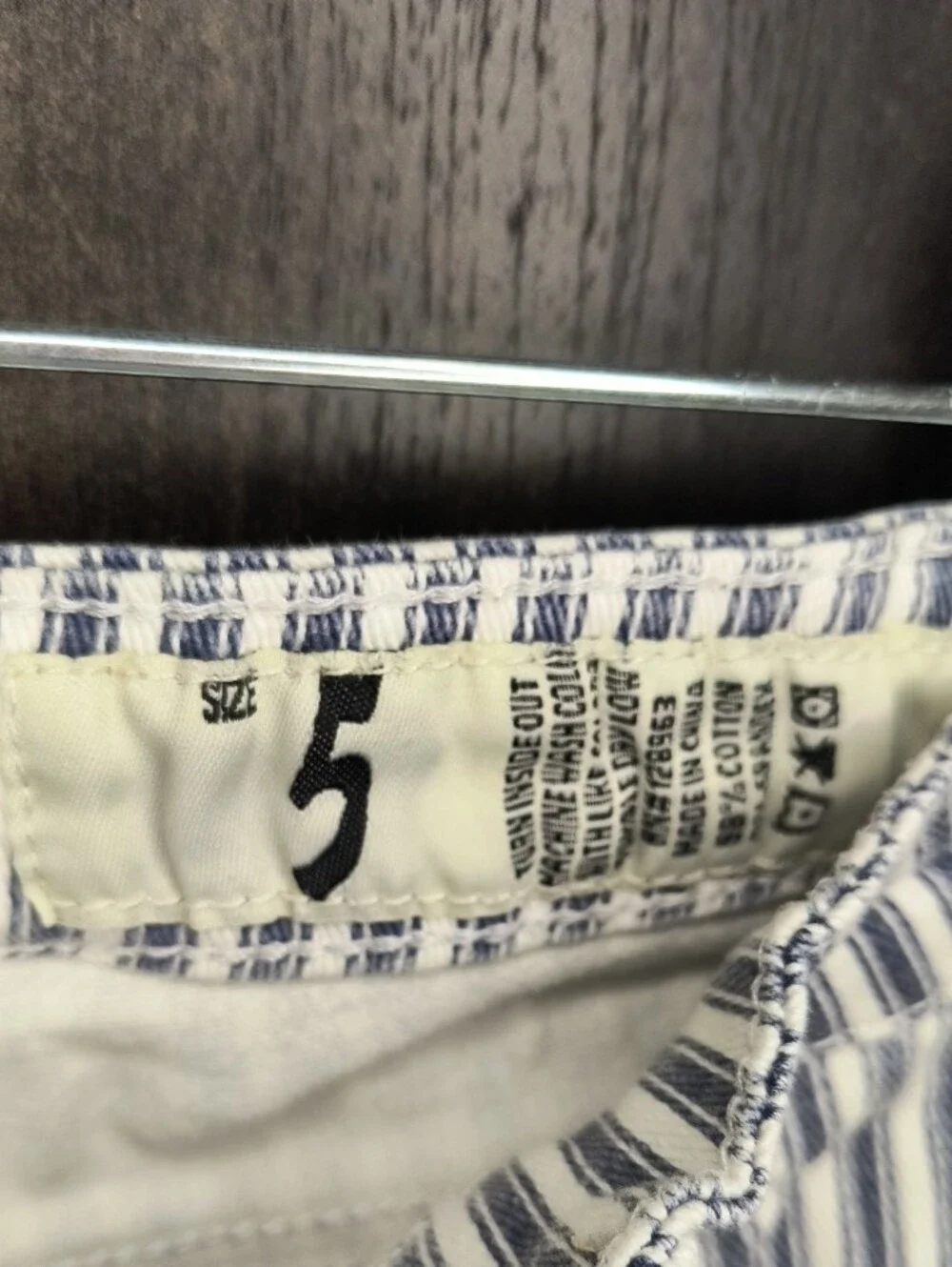 Blue & White Striped Women’s Shorts, Size 5